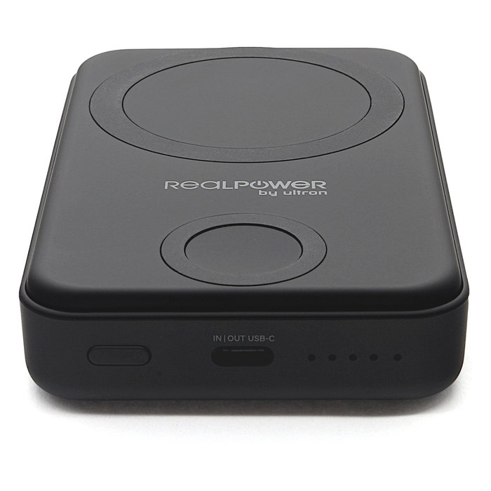 Realpower Powerbank PB-10000 10000mAh Cargador Inalámbrico Compatible MagSafe Negro para Smartphone y Reloj Inteligente Realpower Powerbank PB-10000 10000mAh Cargador Inalámbrico Compatible MagSafe Negro para Smartphone y Reloj Inteligente