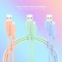 Nanocable Pack de 3 Cables USB-A a Lightning Macho Mallados 1m - Colores Pastel (Rosa, Verde, Azul)