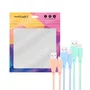 Nanocable Pack de 3 Cables Lightning a USB 2.0 Mallados, 1 m, Rosa, Azul y Verde