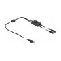 DeLOCK Cable USB Tipo-A a 2 x DC 5,5 x 2,1 mm hembra con interruptor, 1 m