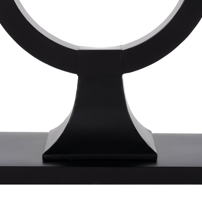Consola Negro Metal-Cristal 90 X 32 X 80 cm
