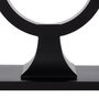 Consola Negro Metal-Cristal 90 X 32 X 80 cm