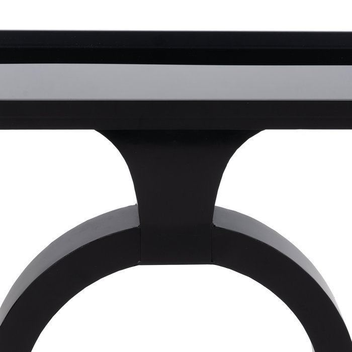 Consola Negro Metal-Cristal 90 X 32 X 80 cm