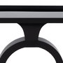 Consola Negro Metal-Cristal 90 X 32 X 80 cm