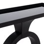 Consola Negro Metal-Cristal 90 X 32 X 80 cm