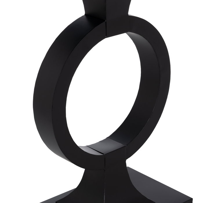 Consola Negro Metal-Cristal 90 X 32 X 80 cm