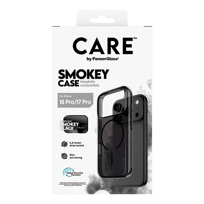 PanzerGlass CARE by PanzerGlass Smokey Case m. Schwarz MagSafe para iPhone 17 Pro