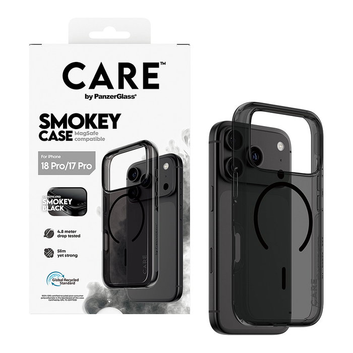 PanzerGlass CARE by PanzerGlass Smokey Case m. Schwarz MagSafe para iPhone 17 Pro
