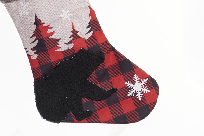DKD Home Decor Calcetín Navidad Tartan Rojo Negro 6 Unidades DKD Home Decor Calcetín Navidad Tartan Rojo Negro 6 Unidades