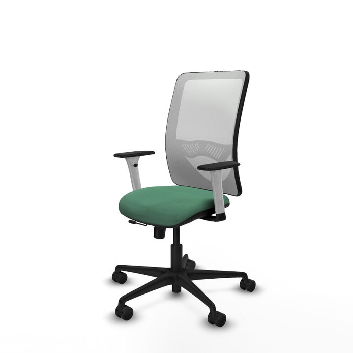 PIQUERAS Y CRESPO Silla de oficina Zulema Verde esmeralda y Blanco