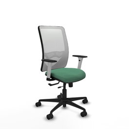 PIQUERAS Y CRESPO Silla de oficina Zulema Verde esmeralda y Blanco