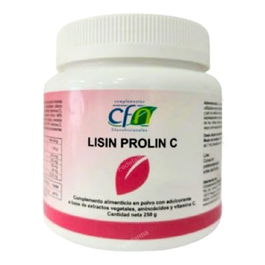 CFN Lisin Prolin C Polvo 250Gr L-Lisina L-Prolina Vitamina C Mantenimiento Sistema Inmune Formación Colágeno Sabor Limón