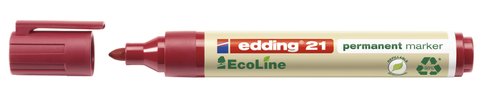Edding 21 EcoLine Marcador Permanente Rojo Punta Redonda 1,5-3 mm (Set de 10) Edding 21 EcoLine Marcador Permanente Rojo Punta Redonda 1,5-3 mm (Set de 10)