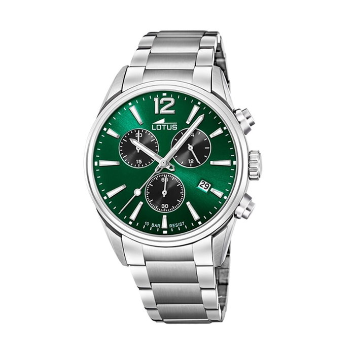 Reloj Hombre Lotus 18690/4 Verde Plateado Reloj Hombre Lotus 18690/4 Verde Plateado