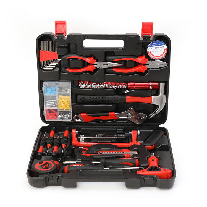 Fulmo Maletín de herramientas de 46 piezas con destornilladores, alicates, llaves y más