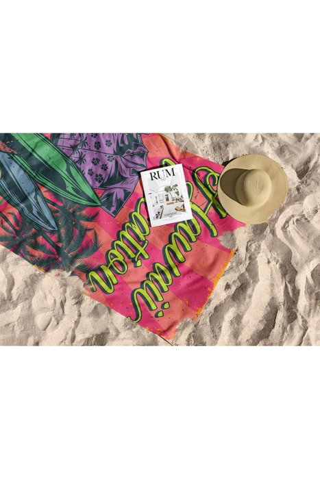 Mijölnir Hawaii Vacation 70 Toalla de Playa Multicolor 70x130cm Poliéster/Poliamida de Lujo