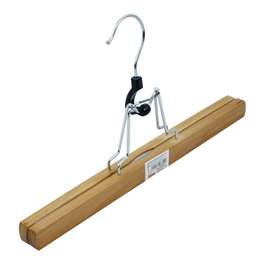 Hidalgo Percha de Madera con Pinza Metálica para Faldas 30 cm