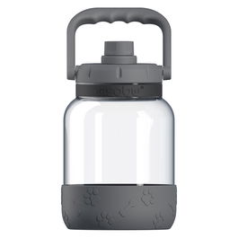 Asobu The Barkley Dog Bowl - Botella de Agua para Perros 1.5 Litros con Cuenco, Material Tritan BPA Free, Color Gris, para Interior y Exterior