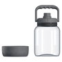 Asobu The Barkley Botella con Cuenco para Perro 1500 ml Gris