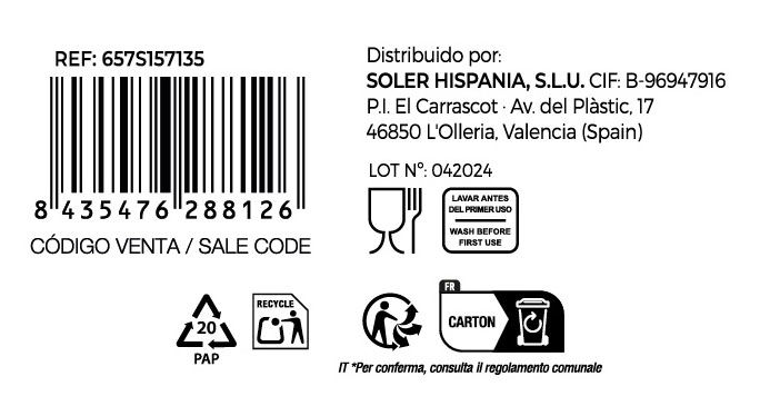 Inde Set 6 Copas Borgoña Sensat 65Cl, 7x10x22.5cm