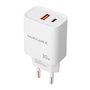 NANO CABLE Cargador de Pared 30W USB-C PD + USB-A QC Blanco