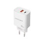 NANO CABLE Cargador de Pared 30W USB-C PD + USB-A QC Blanco