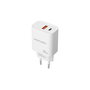 NANO CABLE Cargador de Pared 30W USB-C PD + USB-A QC Blanco