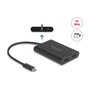 DeLOCK Adaptador USB Tipo C a 2 x HDMI 4K 60 Hz con DisplayLink® y USB PD 64309