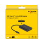 DeLOCK Adaptador USB Tipo C a 2 x HDMI 4K 60 Hz con DisplayLink® y USB PD 64309