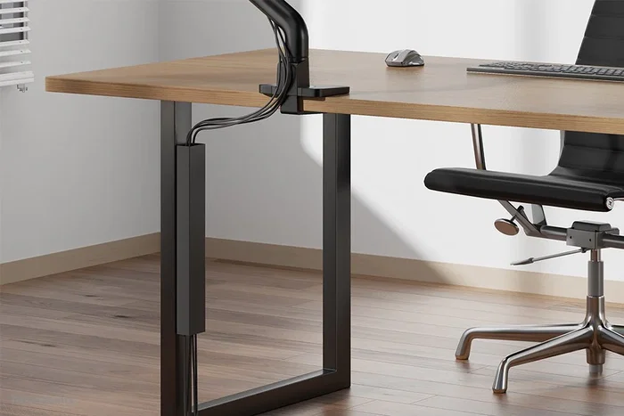 Neomounts ADS06-123BL Canaleta Organizador de Cables para Escritorio - Panel Guíacables con Fijación Magnética en Acero, Negro, 1 Pieza