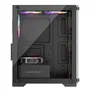 Keep Out XC-201 GLASS Caja PC Gaming Micro-ATX/ITX Negra con Cristal Templado y 4 Ventiladores ARGB, Bahías: 1x3.5", 1x2.5", Puertos: USB 3.0 y 2.0, Long. VGA 310mm