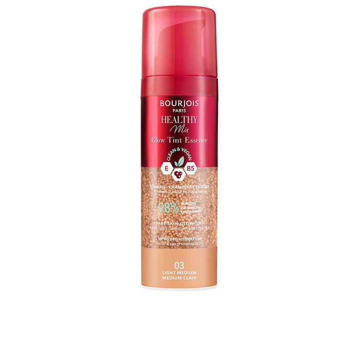 Bourjois Healthy Mix Glow Tint Essence Base de Maquillaje #03-Light Medium 30 ml - Luminosidad e Hidratación 24h Bourjois Healthy Mix Glow Tint Essence Base de Maquillaje #03-Light Medium 30 ml - Luminosidad e Hidratación 24h