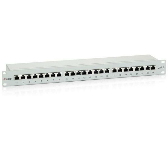 Equip Patch panel 24x RJ45 Cat6 19 pulg FTP 1U Gris Equip Patch panel 24x RJ45 Cat6 19 pulg FTP 1U Gris