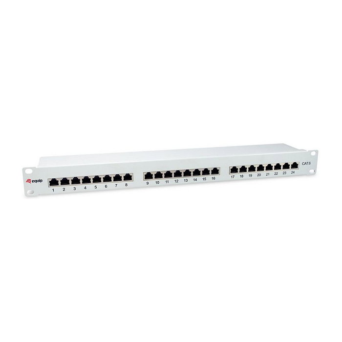 Equip Patch panel 24x RJ45 Cat6 19 pulg FTP 1U Gris Equip Patch panel 24x RJ45 Cat6 19 pulg FTP 1U Gris