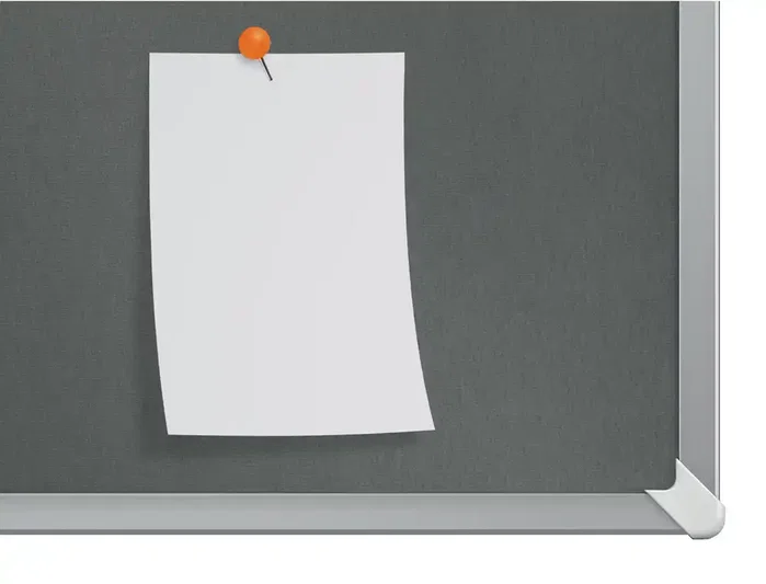 Nobo Tablero de Anuncios Impression Pro Gris Fieltro 900x600 mm Marco Aluminio