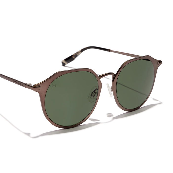 Hawkers Gafas de Sol Warwick Metal Gun Metal Alligator Unisex Marco Metálico Lentes 53mm Puente 20mm Patillas 147mm Protección Óptima