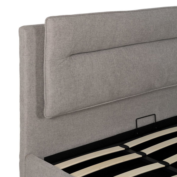 Cama Canapé Gris Tejido Dormitorio 191 X 212 X 113 cm Cama Canapé Gris Tejido Dormitorio 191 X 212 X 113 cm