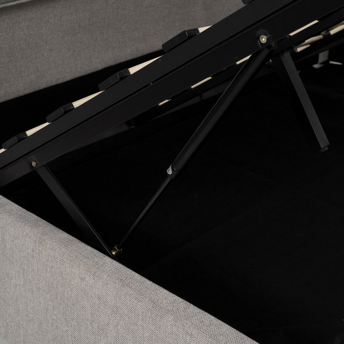 Cama Canapé Gris Tejido Dormitorio 191 X 212 X 113 cm Cama Canapé Gris Tejido Dormitorio 191 X 212 X 113 cm