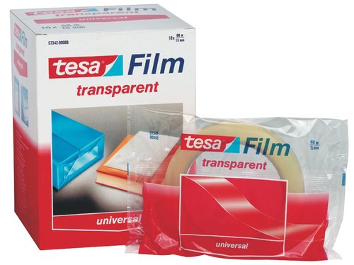 Tesa Cinta adhesiva transparente 15 mm x 33 m Tesa Cinta adhesiva transparente 15 mm x 33 m