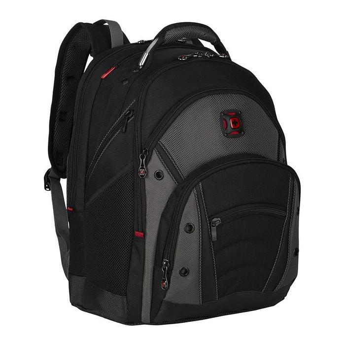 Wenger Mochila para portátil Synergy, hasta 40.6 cm (16"), compartimento para portátil, poliéster, negro, gris