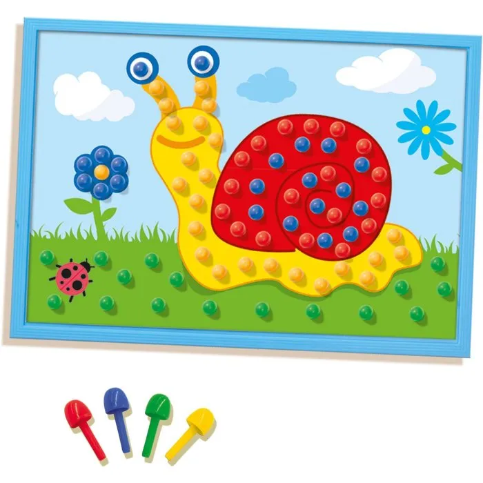 Ses Creative Tablero de Mosaico con Cartas para Niños Creativos y Divertidos