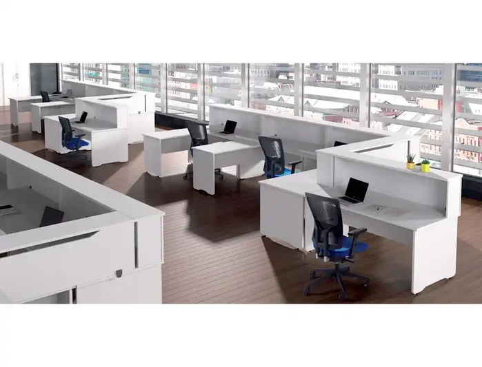 Rocada Mostrador de altillo 200x30x40 cm acabado an02 gris/gris para mesas work metal executive