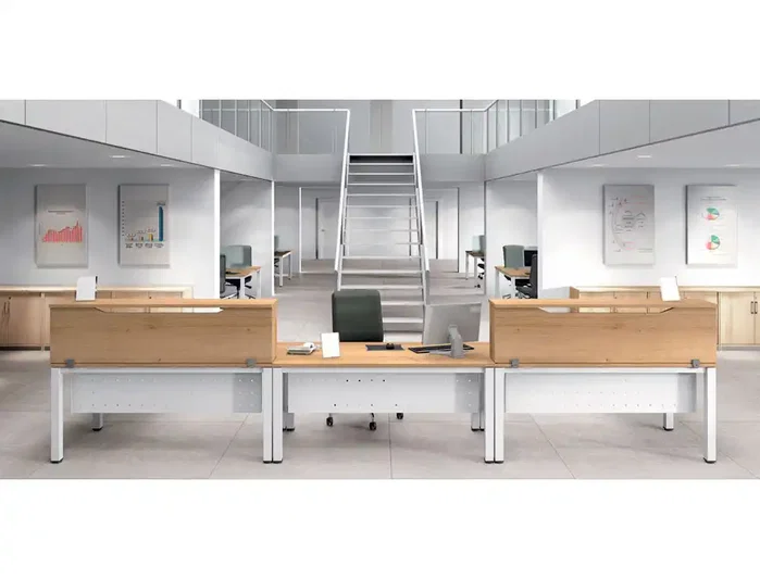 Rocada Mostrador de altillo 200x30x40 cm acabado an02 gris/gris para mesas work metal executive