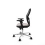 PIQUERAS Y CRESPO Silla de oficina Jorquera con mecanismo Sincro, Blanco y Negro