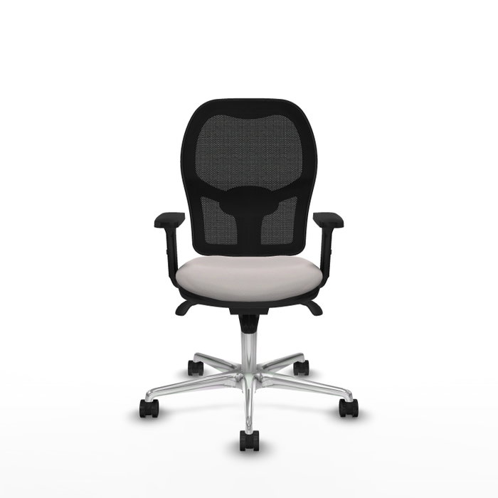 PIQUERAS Y CRESPO Silla de oficina Jorquera con mecanismo Sincro, Blanco y Negro PIQUERAS Y CRESPO Silla de oficina Jorquera con mecanismo Sincro, Blanco y Negro