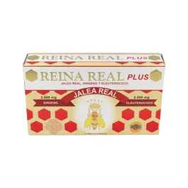ROBIS Reina Real Plus 20Amp jalea real, ginseng y eleuterococo para fuerza física y psíquica, agotamiento y estrés