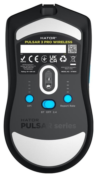 Hator Pulsar3 Pro Wireless 3 HTM640 Mysz bezprzewodowa czarna