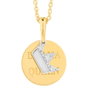 Secrecy Collar Drama Queen en Plata de Ley con Baño de Oro de 18k y Diamante de 42cm