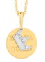 Secrecy Collar Drama Queen en Plata de Ley con Baño de Oro de 18k y Diamante de 42cm
