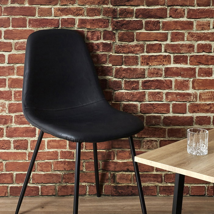 Home Deco Factory Silla Negra Colección Industriel